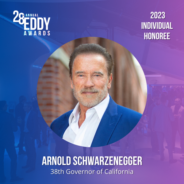 This year's Eddy Awards individual honoree is Arnold <a href="/Schwarzenegger/">Arnold Schwarzenegger</a>, 38th Governor of California 🎉
⁣
Join us at the Eddy Awards on Nov. 8 where we will celebrate Arnold Schwarzenegger and others committed to economic reinvention.⁣
⁣
Learn more here 🔗 laedc.org/eddyawards2023/