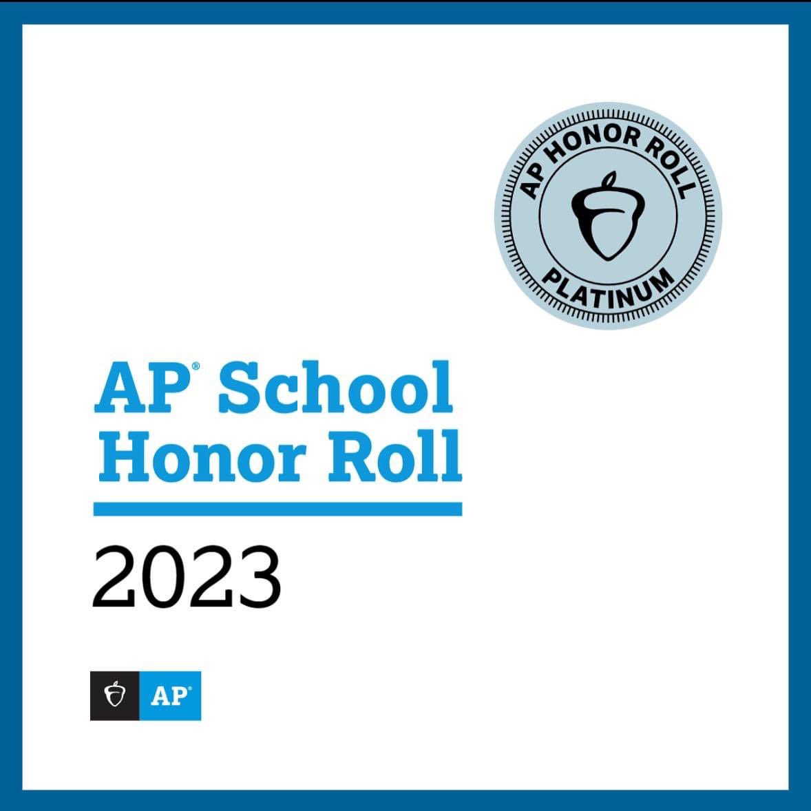 <a href="/BrkstoneCougars/">Brookstone School</a> has been recognized as a 2023 Platinum AP Honor Roll School-the highest distinction given by the College Board for AP schools. 

Congratulations to our students &amp; AP teachers for their hard work. We are so proud of you!