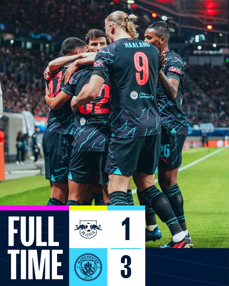 FULL-TIME | UCL victory in Leipzig! 🇩🇪

⚪ 1-3 🔵 #ManCity