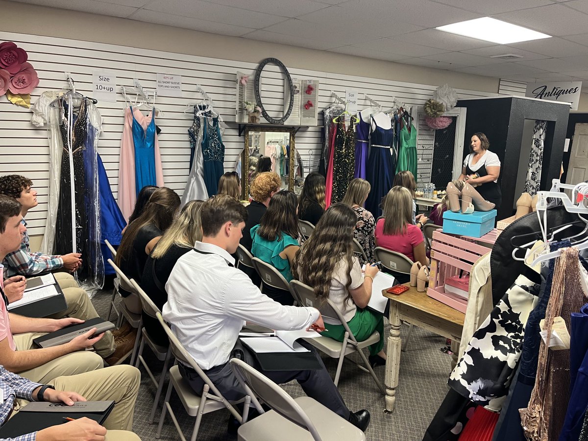 Clay County CEO class learning about the retail business world at TGG in Flora #claycountyproud #growing