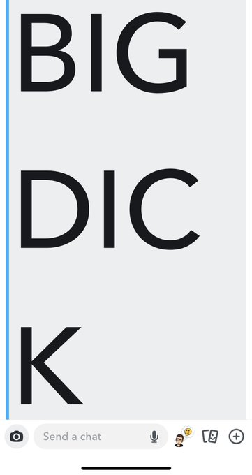 The shit my gf has been sending me after finding out the new text size adjuster on Snapchat 😂😂😂 https://t