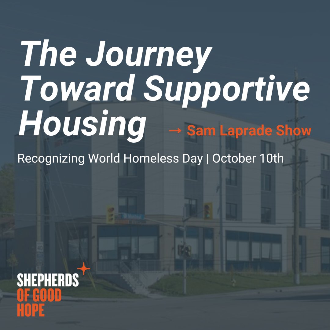 Did you know October 10th marks World Homeless Day? Join Shepherds of Good Hope LIVE on the Sam Laprade Show on @CityNewsOttawa (101.1 FM) at the St. Laurent Shopping Centre on Oct. 10th from 10am-1pm. We'll discuss the Journey Toward Supportive Housing in Ottawa. Tune in!