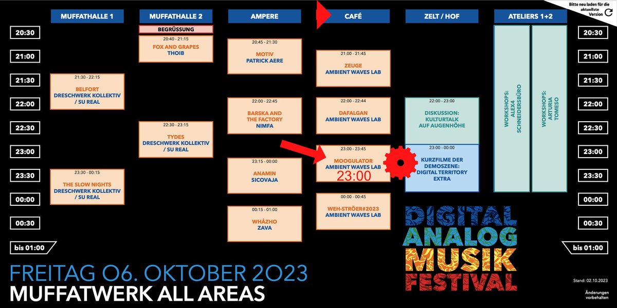 Digitalanalog Programm Freitag #moogulator live!! #muenchen 6.10.2023