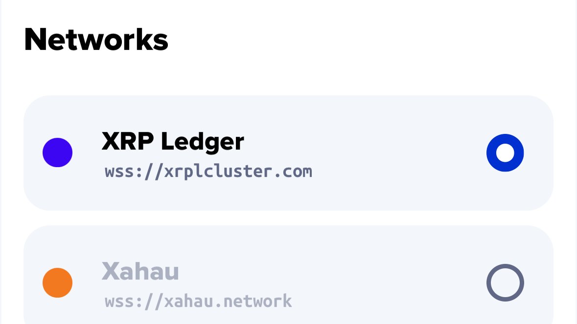 Upcoming Xumm 2.6 will show the new app name, rebrand splash screen &amp; feature network switching. Straight from the home screen &amp; xApps.

In "Developer Mode" Xumm will show the connected node and all testnets &amp; devnets too.