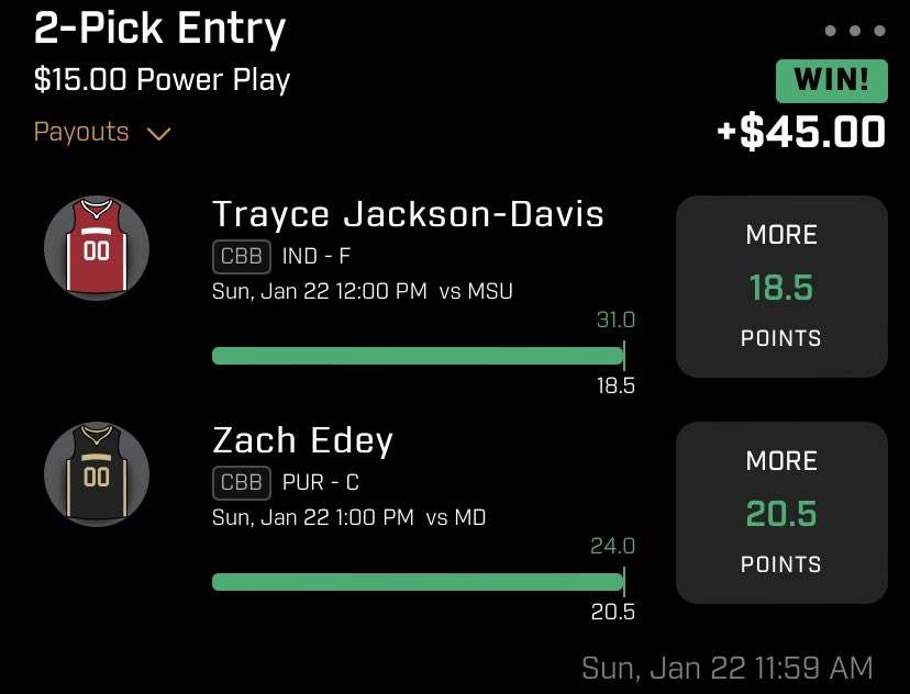 ✅ 2 Pick $15 to $45❗️
✅ 2 Pick $18.92 to $56.76❗️
✅ 3 Pick $6 to $30❗️ #GamblingTwitter #NCAAB #Tennis #Dota2 #CSGO #Parlay🤗🤗🤗🤗 #dota2art #moba #TI11; #UnleashTheBeast #Gamers8  
Original: LottoPickVon