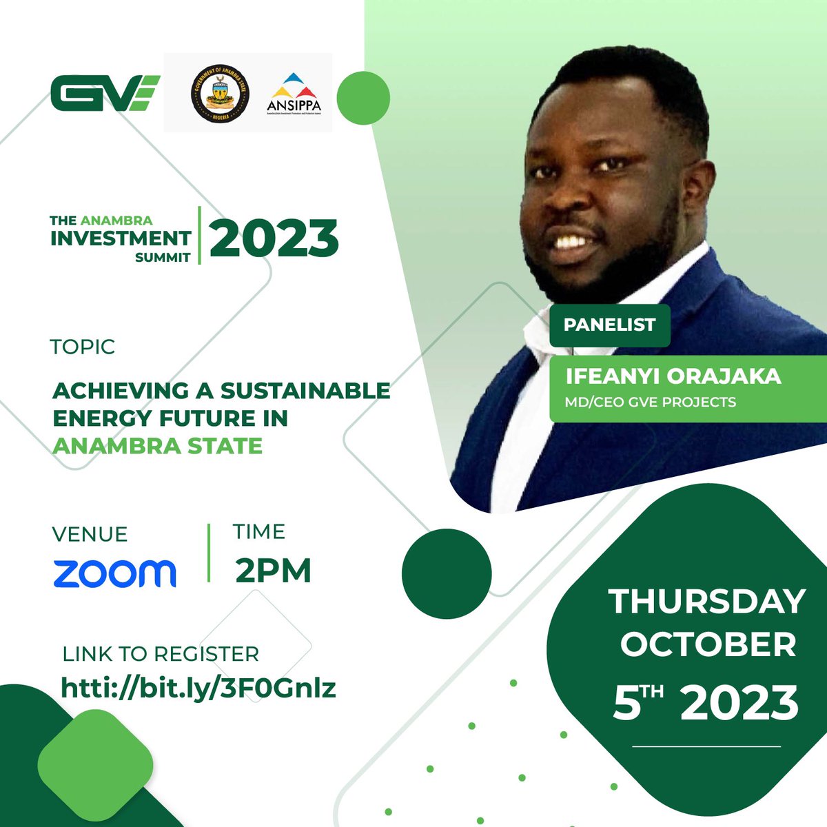 Following the MoU signed with the Anambra State Government at the just concluded Anambra Investment Summit, which will have <a href="/GreenVillageEle/">GVE Projects Limited</a> providing energy to some unserved and underserved communities. We are glad to let you know that the conversations have begun.