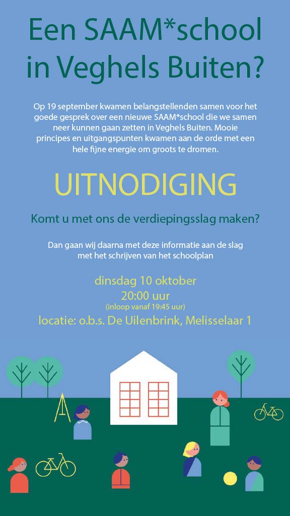 Springplankers's tweet photo. Uitnodiging:  SAAM* verdiepen, SAAM* het goede gesprek over school in Veghels Buiten https://t.co/5ZhR23XMRS