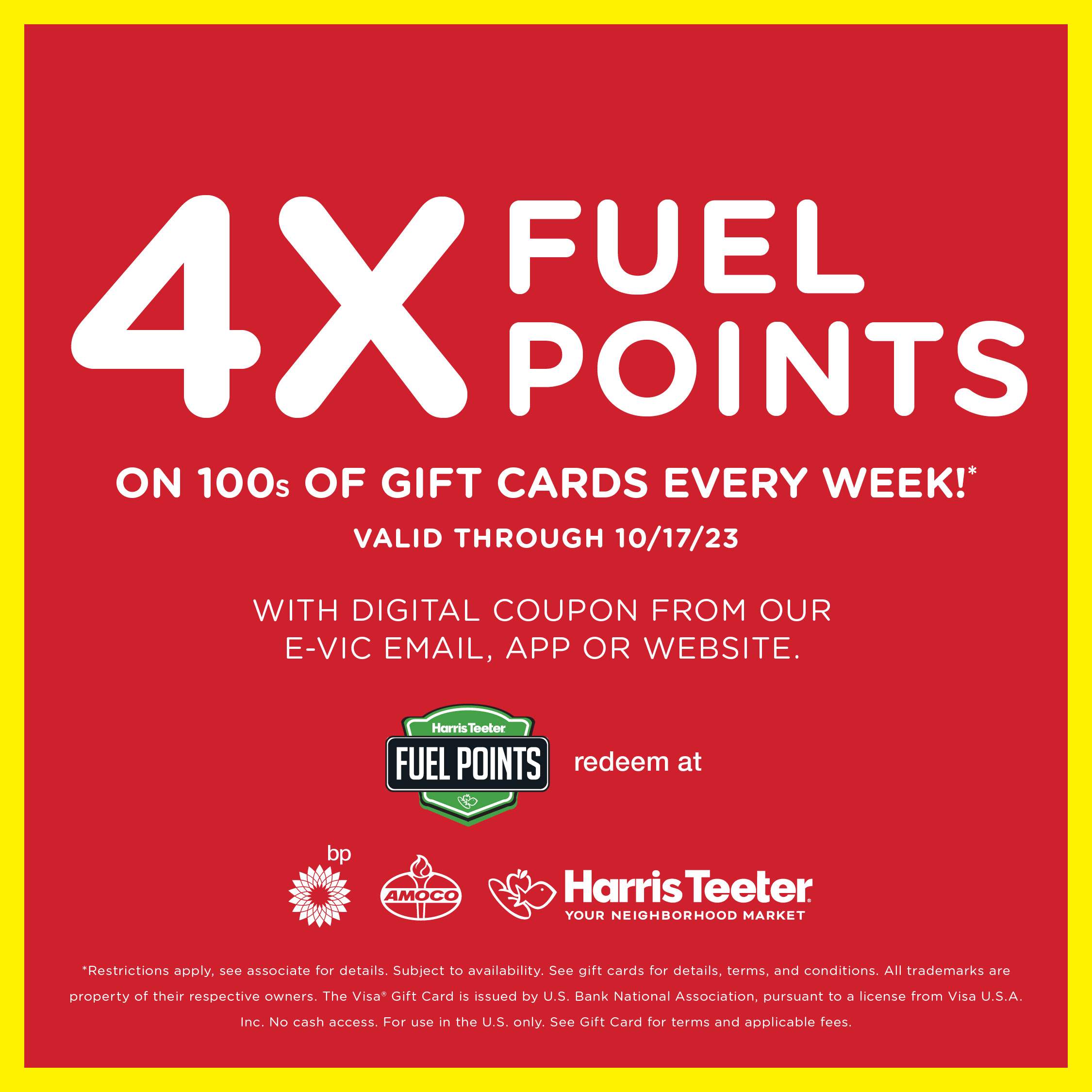 Harris teeter gift sale card
