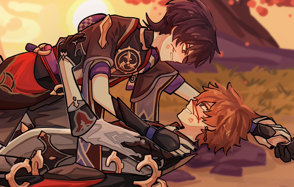 #chiscara love language physical touch (they want eachother dead)(this is a weekly occurrence )