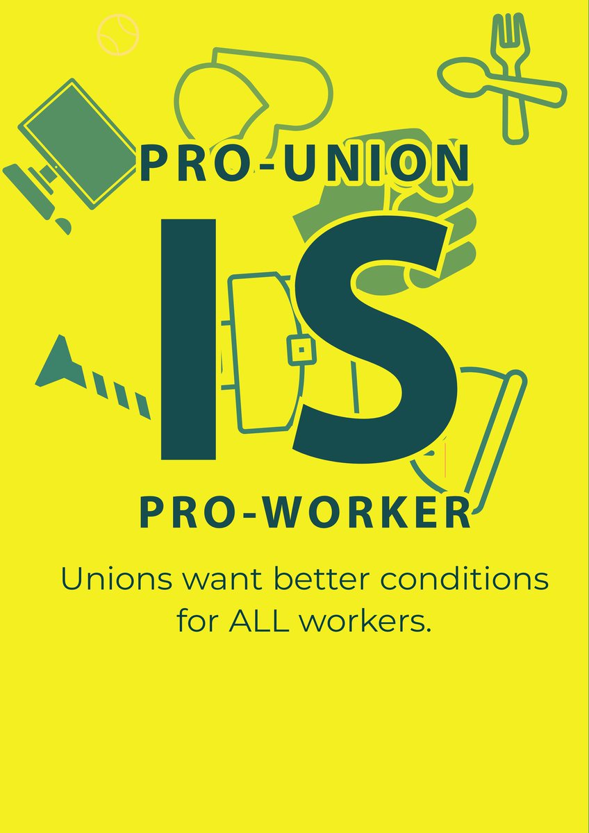 supreme_metal's tweet image. I am pro-union. This also means that I am "pro all worker". The advancements that unionized labor makes generally affect the private sector. I want ALL working people to have the best conditions, and competitive pay. Are you pro-union? Why or why not?
#prounion #prolabor