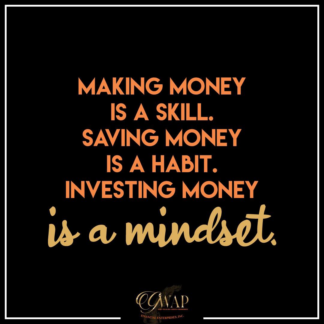Assess your current financial situation; set specific income, savings, and investment goals. Commit to consistent action. 💪💰 
#WealthBuilding #FinancialEmpowerment #MoneyMindset #MoneyMakingSkills #SavingHabits #InvestmentMindset #FinancialSkills #GWAPFinancialEnterprisesInc.