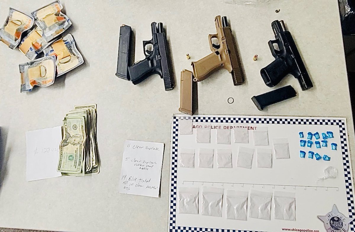 Yesterday, our 7661 Team conducted a mission in the 4300 block of W. Monroe St. in <a href="/ChicagoCAPS11/">11th  District - Harrison</a> . Their efforts resulted in one felony arrest, the recovery of 3 firearms, including 1 with a defaced serial number &amp; suspect narcotics. Job well done officers!