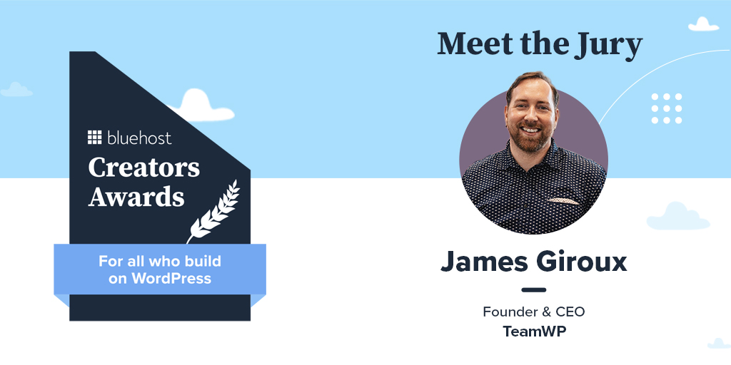 bluehost's tweet photo. Meet @jamesgiroux, Founder & CEO at TeamWP and one of our #BluehostAwards jury members.
James has 19+ years of experience in WordPress and has been contributing to the future of work by empowering organizations to thrive through exceptional team culture. https://t.co/jOnHJCugL3