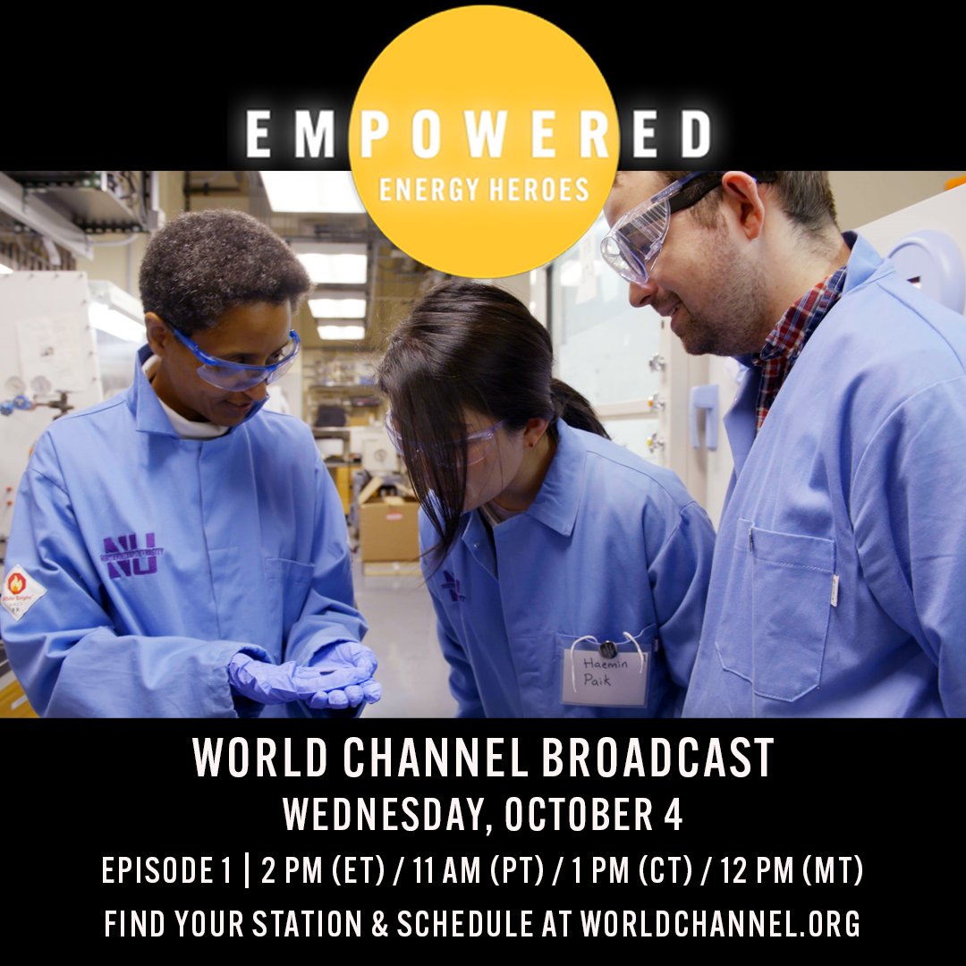 Watch @uchicago professor @yingshirleymeng in episode 1 of "Empowered: Energy Heroes" on <a href="/worldchannel/">WORLD</a> and @WTTW today at 1pm CT. Meng discusses the importance of #lithiumbatteries and credits the scientists who invented the technology as #energy heroes.
📲ow.ly/XOFZ50PT2Y4