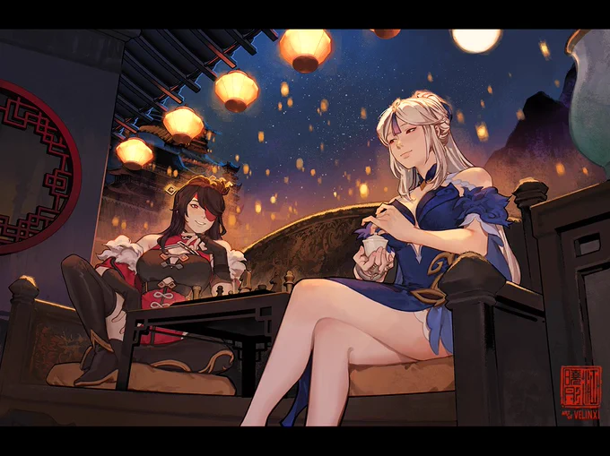 Art for Beidou and Ningguang's English VAs!  