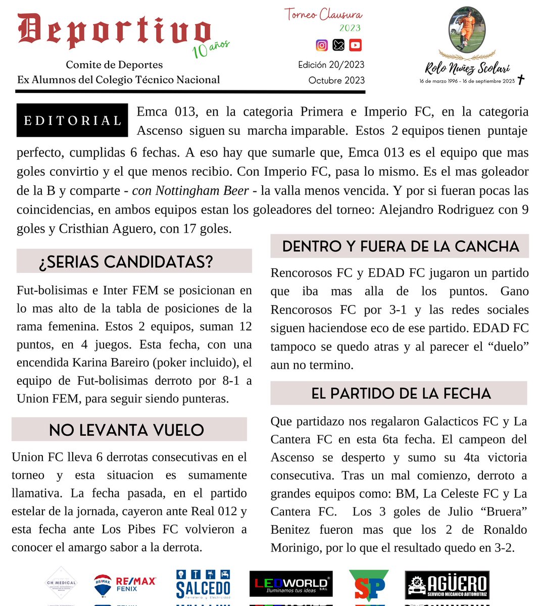 deportesCTN's tweet photo. 📝 Pasión Sabatina. Edición 20/2023. [1] https://t.co/GCKYZ8pbAG