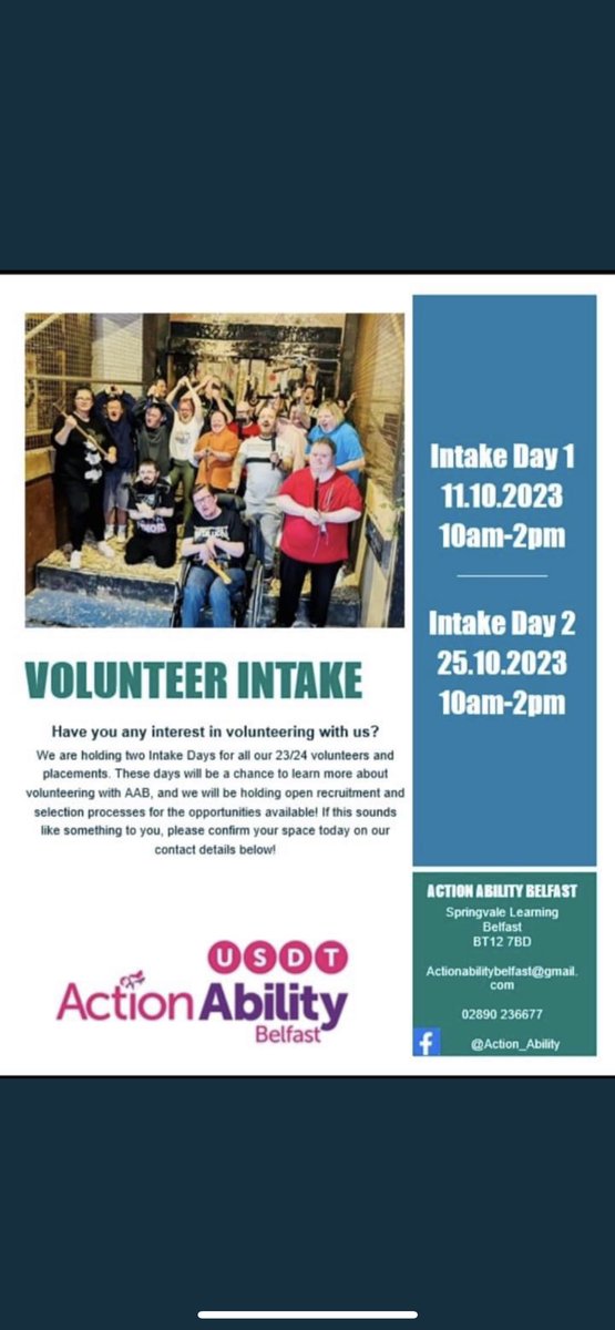 Our first volunteer intake day is approaching!

Perfect opportunity for students looking placement’s/ work experience. 

Apply using the link below 👇 

forms.office.com/Pages/Response…