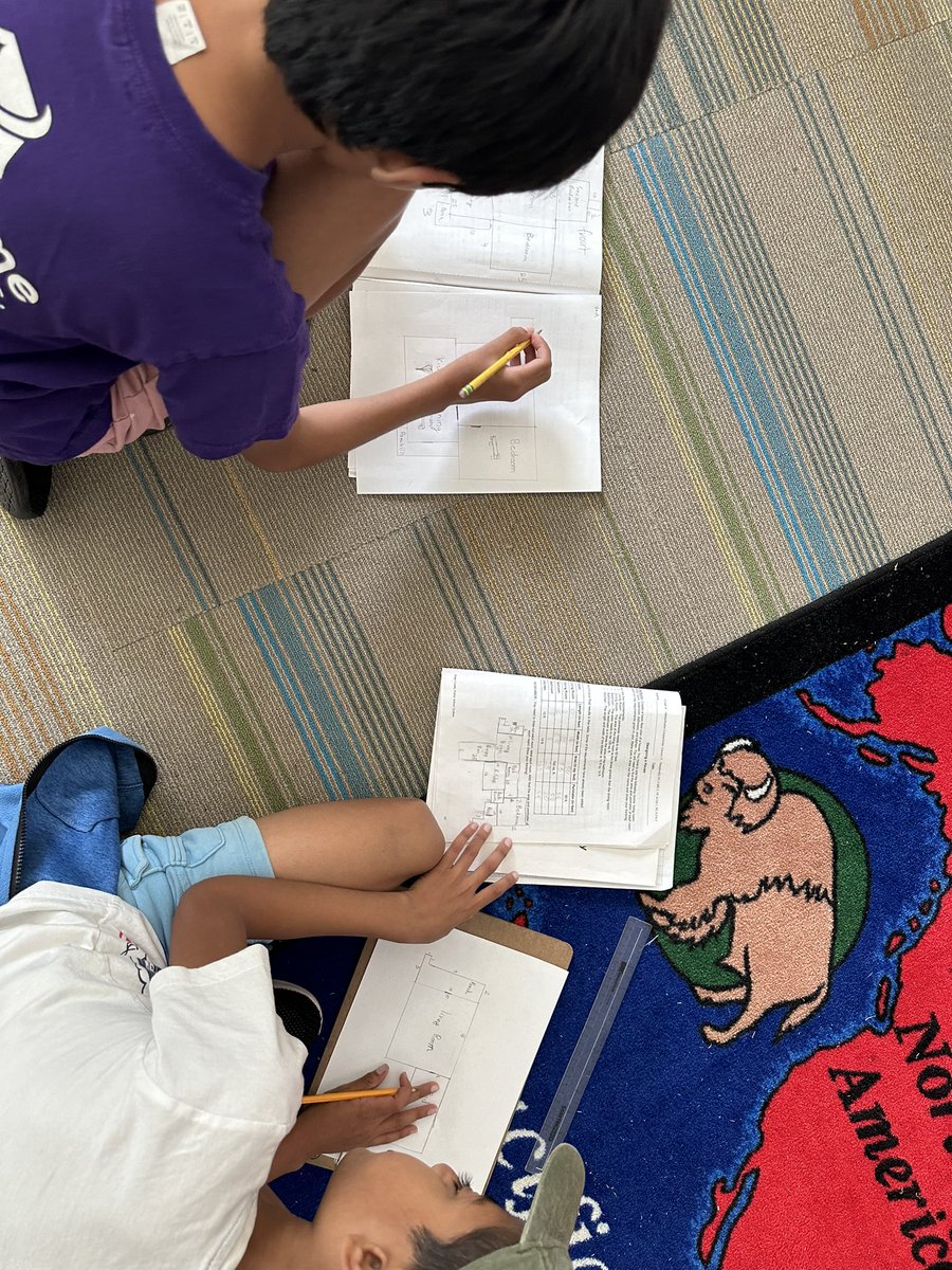 These kids are doing an awesome job working on my FAV math project! They are using their knowledge on area and perimeter to create their own floor plans! <a href="/es_parkside/">THEParksideES</a>