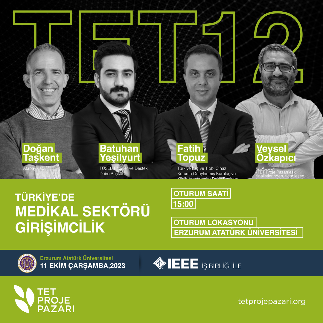 tetprojepazari's tweet photo. 11 Ekim Çarşamba günü IEEE işbirliği ile Erzurum Atatürk Üniversitesi'ndeyiz. 🚀 💚 #TETKampüste #TPP12
📅 13:00 | Türkiye'de İnovasyon ve Girişimcilik
📅 15:00 | Türkiye'de Medikal Sektörü ve Girişimcilik
#seminer #tetprojepazarı #girişimcilik #inovasyon #sağlık #medikal https://t.co/EymaGszkeL