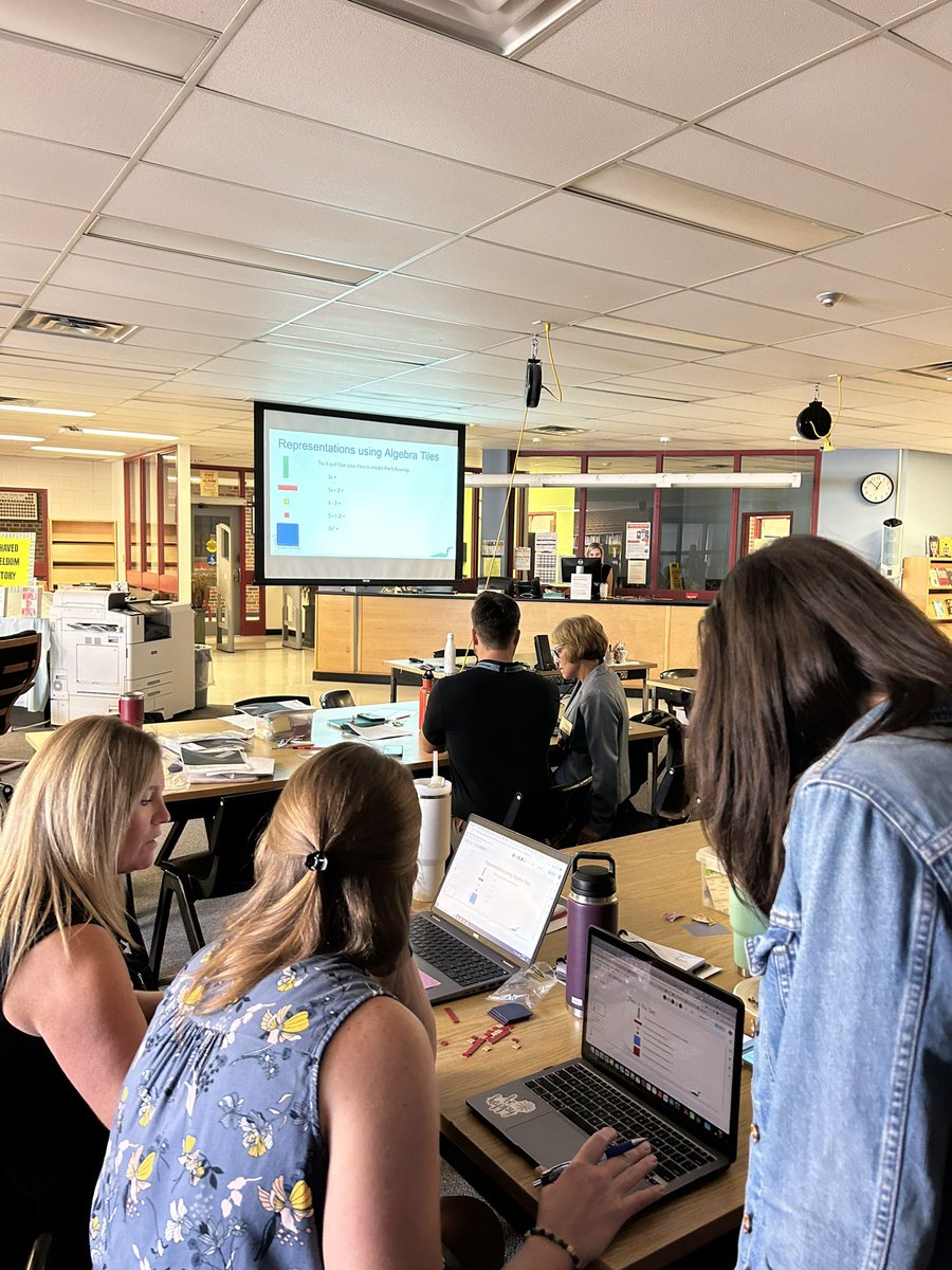 MacjanetJay's tweet image. Making connections in grades 7-9 math using High Impact Strategies of direct instruction and Tools and Representations! Elementary feeder schools working with our secondary friends!