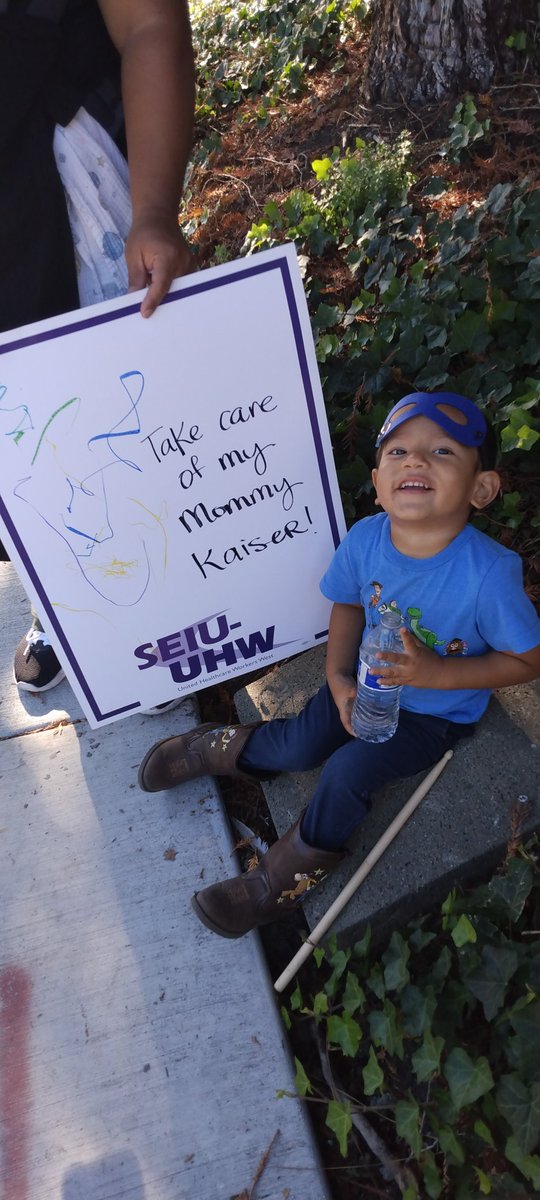 At the Kaiser health care worker strike in Santa Rosa.