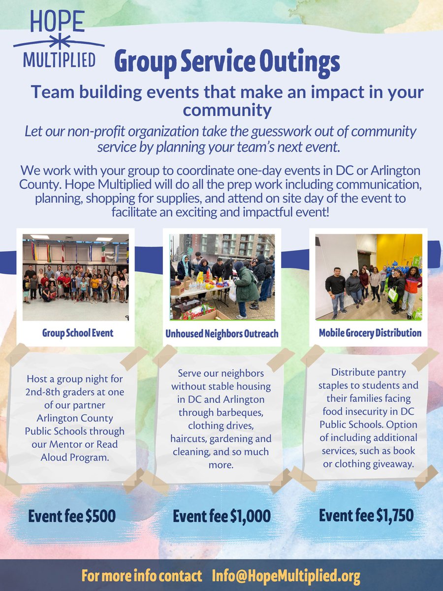 Does your company or organization want to get more involved with volunteering in the DC Metro area, but you don’t know where to start? All throughout DC, Arlington, and Northern Virginia, we have programs to meet many different needs, and we can take the guess work out for you!