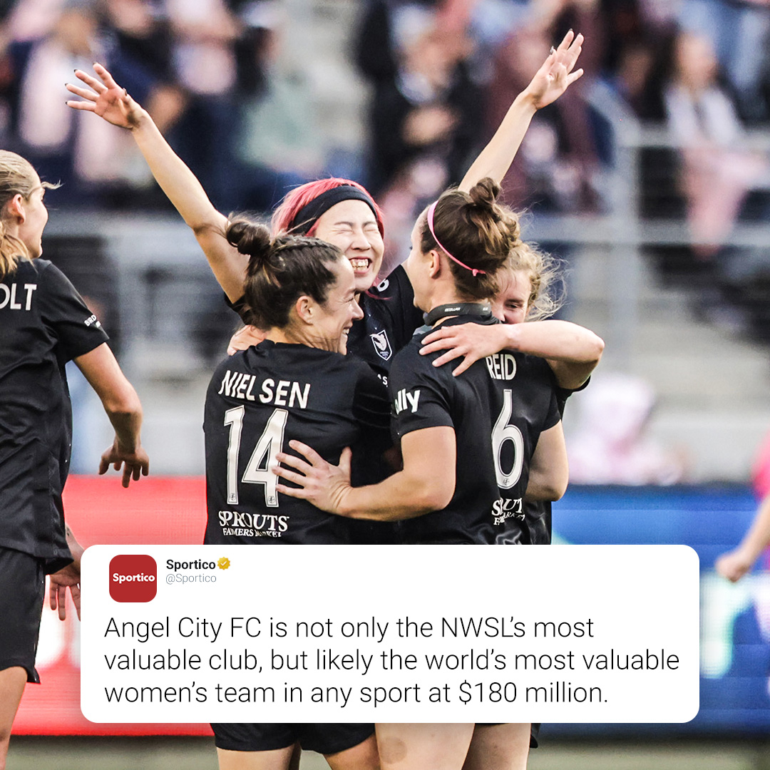 .@weareangelcity is the most valuable @NWSL team at $180 million and is likely the most valuable women's sports team in the world. Read: wp.me/pc2RuA-1lyQwg How? ➡️ It approaches ownership and operations more like a startup or tech company than a sports team.