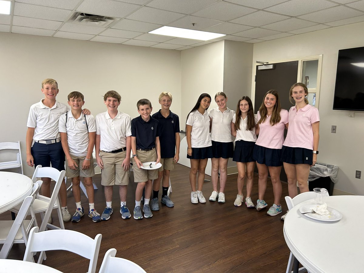 Enjoyed a nice lunch today with the 8th grade Prefects <a href="/BrkstoneCougars/">Brookstone School</a> - learned a lot about their committees and their interest in serving their peers!
