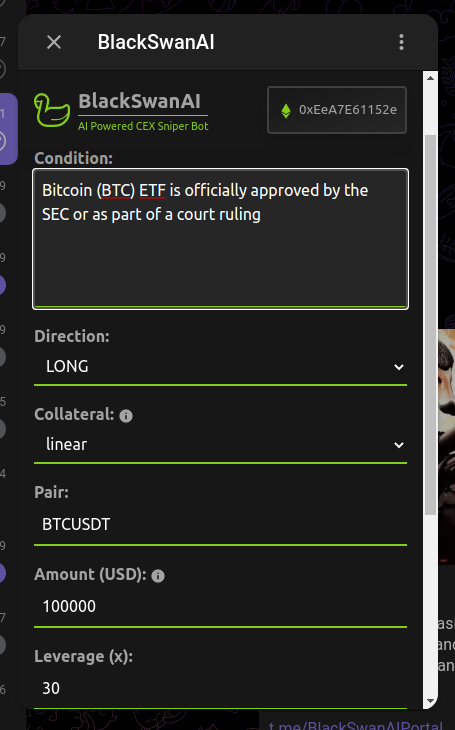 BlackSwanETH's tweet photo. It really is that easy to prepare yourself for the most groundbreaking event in crypto this decade with BlackSwan AI. Lifetime access for 25k $BSWAN tokens, subscription soon. Whether you're asleep, driving, or enjoying life- #BlackSwan AI is always watching so you don't have to. https://t.co/PPJbdegv42