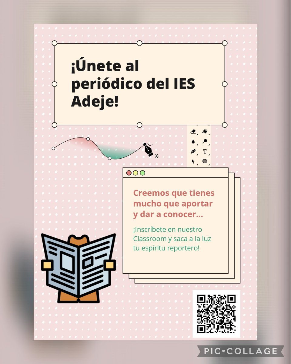 iesadeje's tweet photo. ¡Buscamos reporteros/as!
Durante este curso, el IES Adeje cuenta con un proyecto consistente en la creación de un #periódicoescolar, una vía más de difusión de las actividades y eventos planteados en el centro.
#RedCanariaInnovAS
#competencialingüística https://t.co/derZecREjz
