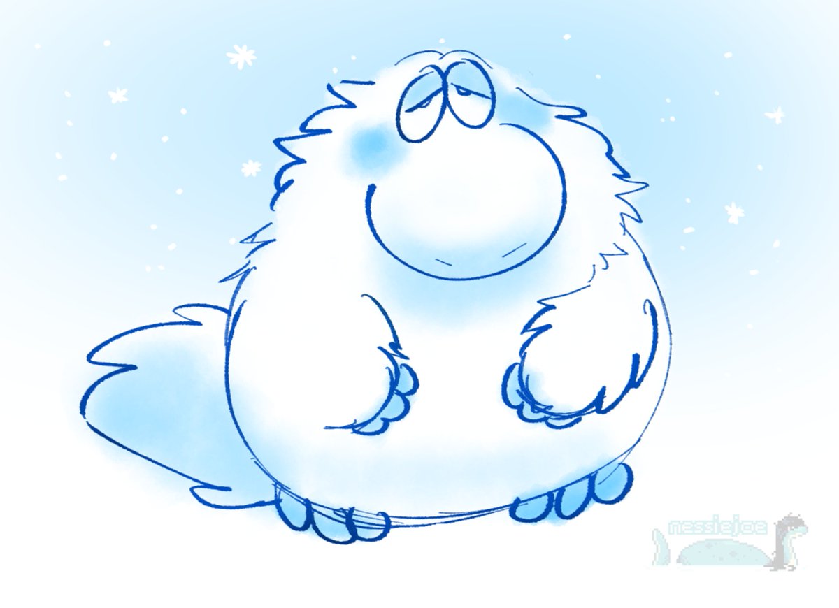 ne0vison's tweet photo. snowshi (snow yoshi) i made long ago https://t.co/jtaNdfOeto