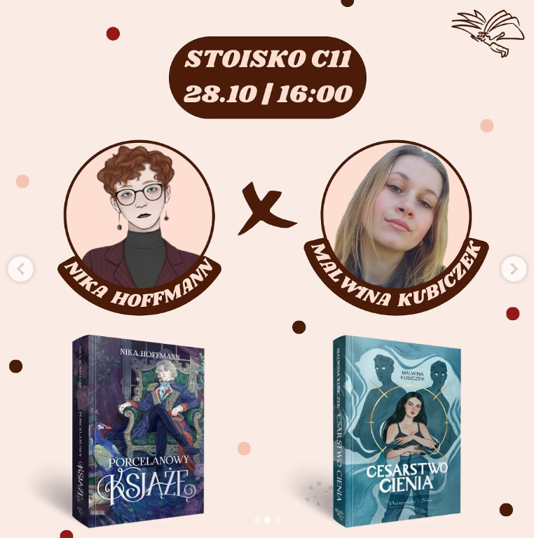 SzczytAbsurdu's tweet photo. Może już wiecie, a może nie, ale pojawię się na krakowskich targach książki #twitteroweksiążkary #proszynskiyoung #porcelanowyksiaze https://t.co/8KZofCzUE0
