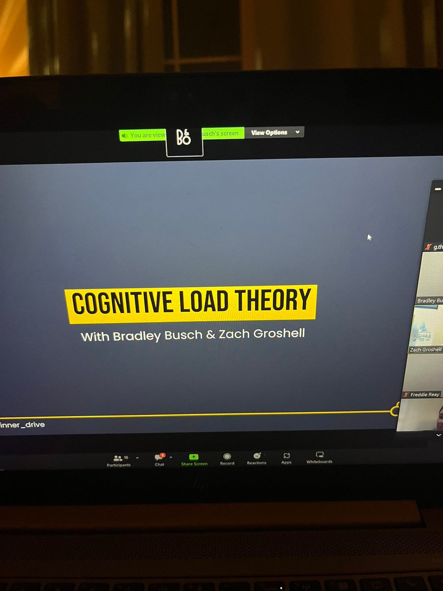 WAGOLLTeaching's tweet image. What a great first Cognitive Science Network session with @MrZachG and @Inner_Drive Focusing on #cognitiveload, redundancy and split attention.