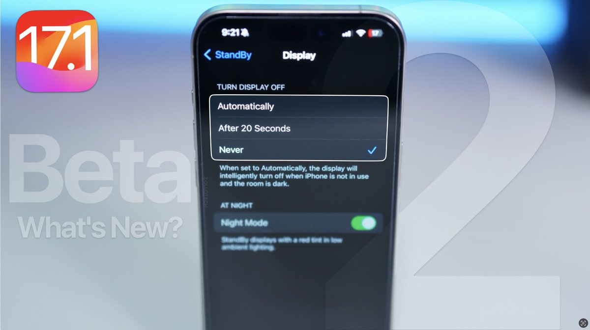 zollotech's tweet image. iOS 17.1 Public Beta 2 is Out! 

All the details here:  youtu.be/BEON64_bfek?si…