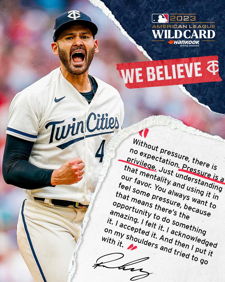 Twins's tweet photo. Pressure is a privilege!!! 😤

#WeBelieveinTC https://t.co/zX9JHriUbO