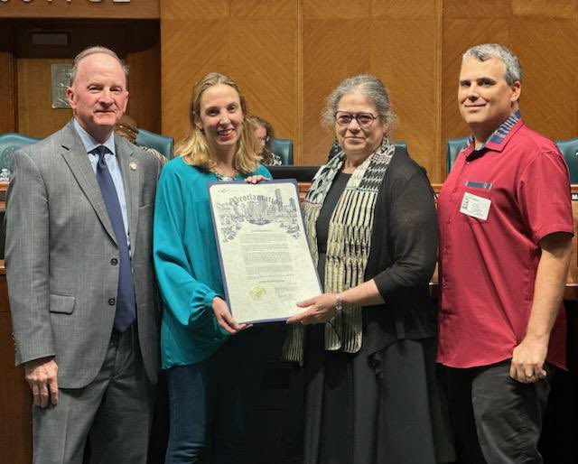 HoustonTX's tweet photo. #PublicSession Houston City council members present #proclamations on behalf of Mayor @houstonmayor for Ovarcome #TealTalk, National Week Without Driving, and the Jewish Herald Voice. Congratulations and thank you for all that you do to enhance this great city. https://t.co/NLSeh45w1R