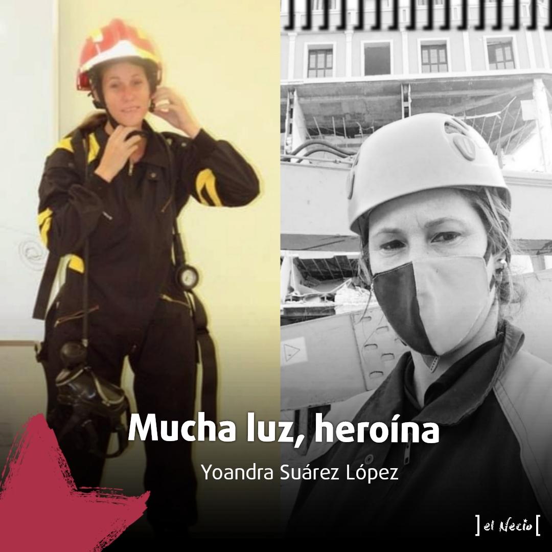 Una hermana ha caído hoy cumpliendo su deber: la rescatista fallecida es Yoandra Suárez López, de 40 años de edad 🖤

Yoandra se encontraba con el equipo de Rescate y Salvamento en el derrumbe ocurrido en La Habana Vieja.

La causa de muerte determinada es asfixia, sofocación y