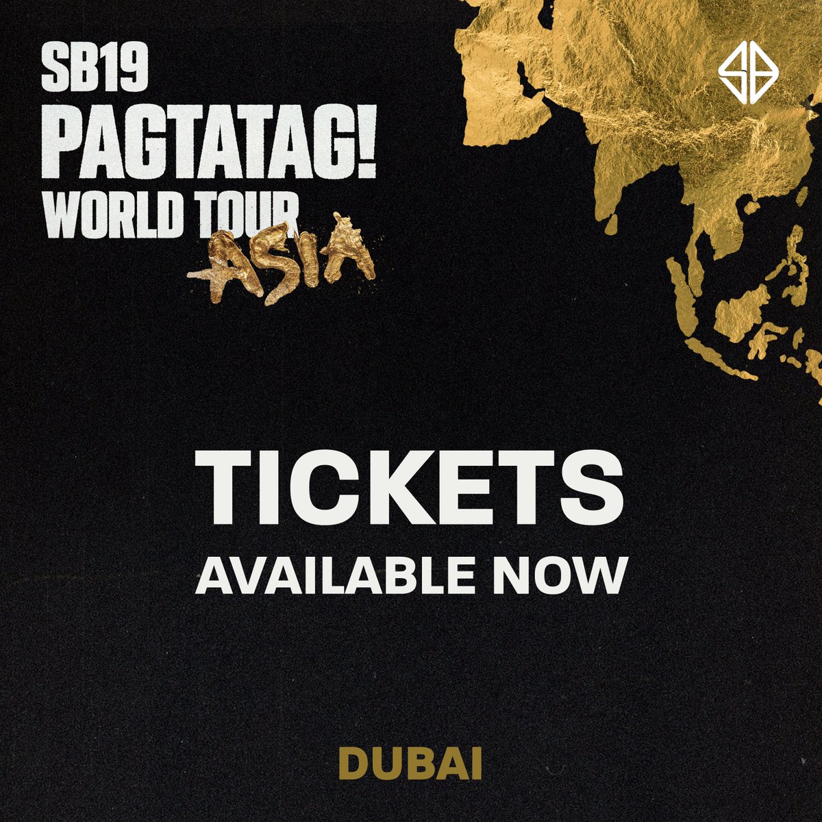 ⚠️ PAGTATAG! World Tour: Dubai

Get your tickets now via dubai.platinumlist.net/event-tickets/….

#SB19 #PAGTATAG #SB19PAGTATAG #PAGTATAGWorldTour #PAGTATAGWorldTourAsia #PAGTATAGWorldTourDubai