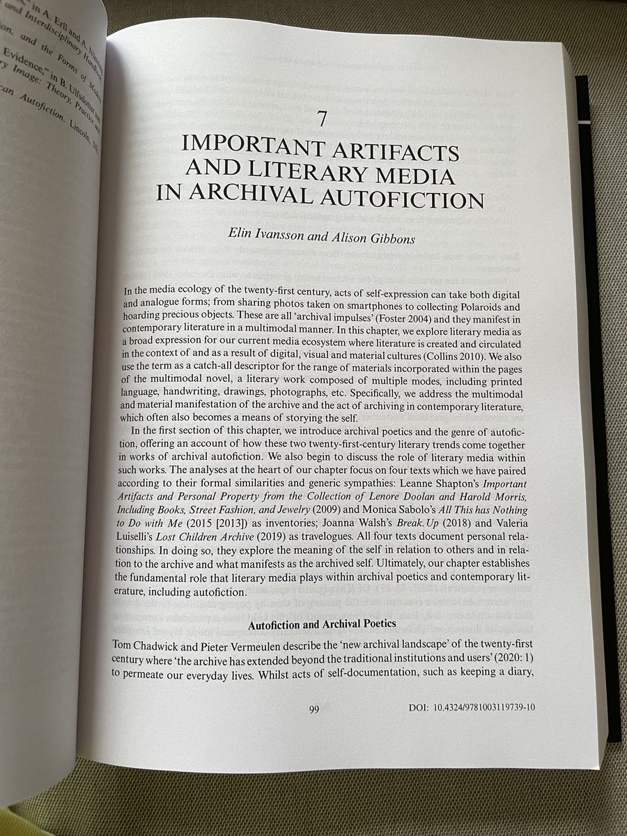 Reading Contemporary Autofiction tweet media