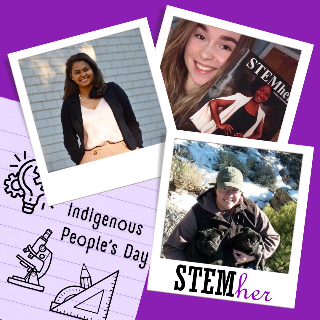 Indigenous People's Day celebrates and honors indigenous American peoples & commemorates their histories & cultures. STEMher Magazine has shared the stories of some STEM Native women: Brittany Leslie, Danielle Boyer & Annie Dixon. #IndigenousPeoplesDay #NativesinSTEM #NativeWomen