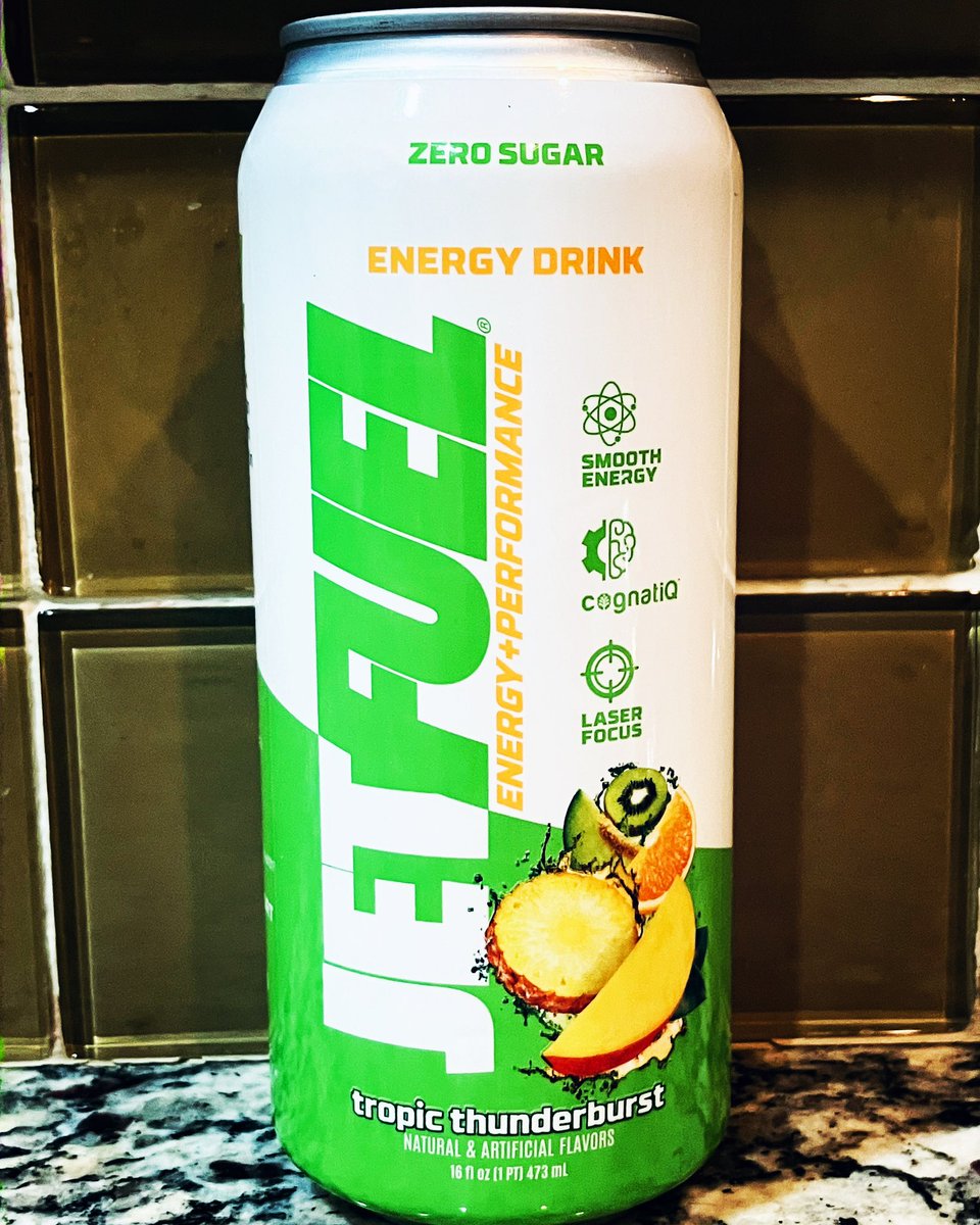 EnergyDrinkJosh's tweet image. New #JetFuelEnergyDrink #TropicThunderBurst, I give it a 9/10; it’s crisp and flavorful. #CompeteHarder #GatSports #GatSupplements #JetFuelEnergy #ZeroSugar #Tropical #JetFuel #SugarFree #EnergyDrink #Energy #Drink @GATSPORTUSA @jetfuelenergy @VitaminShoppe