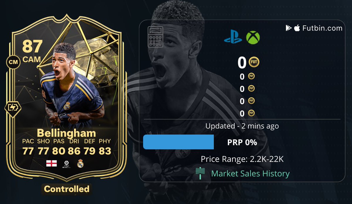 UTSources's tweet photo. 🚨Bellingham has a PR of 22k 🫨

Get your snipes on 😭

Post if you get him 👇

#EAFC23 https://t.co/SkSAfY00xM