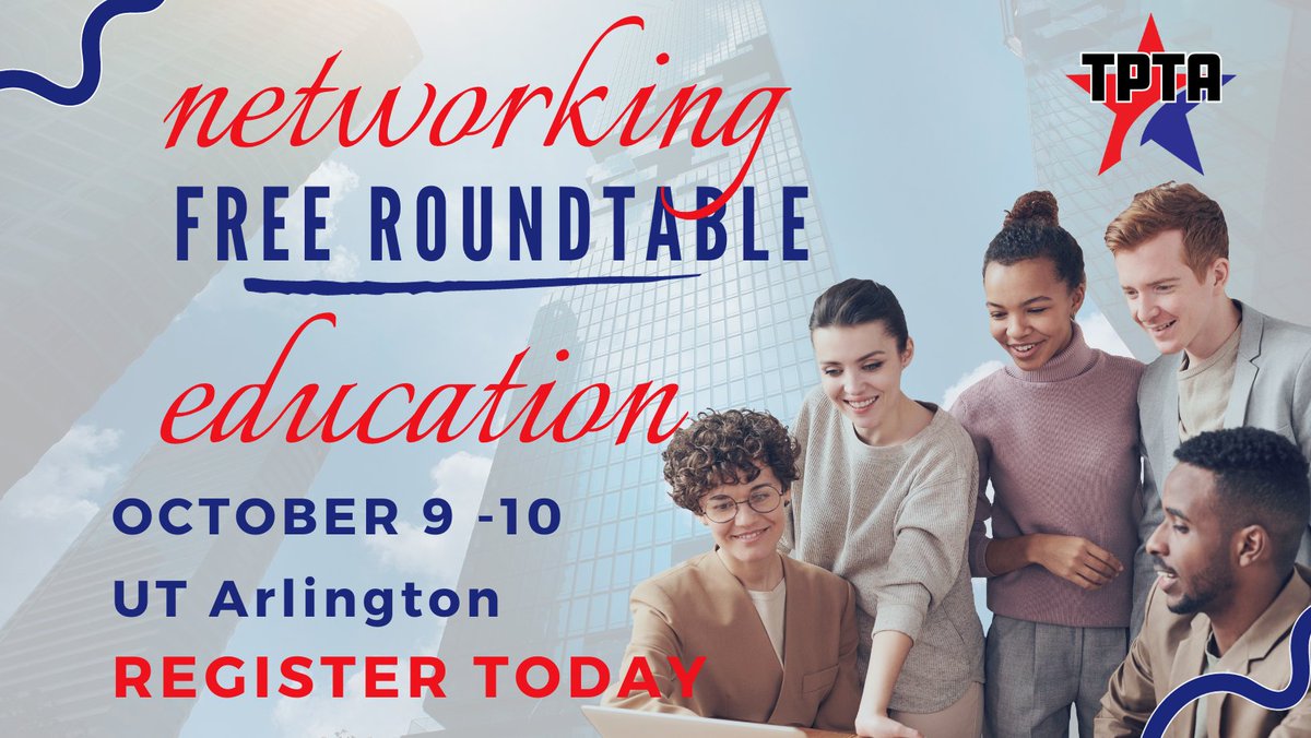 The Fall Roundtable is <a href="/UTArlington/">The University of Texas at Arlington</a> October 9-10. Great opportunity to connect with industry peers and learn about the latest trends impacting parking, transportation,   and mobility.
Check out the entire schedule of events and register today at   texasparking.org.