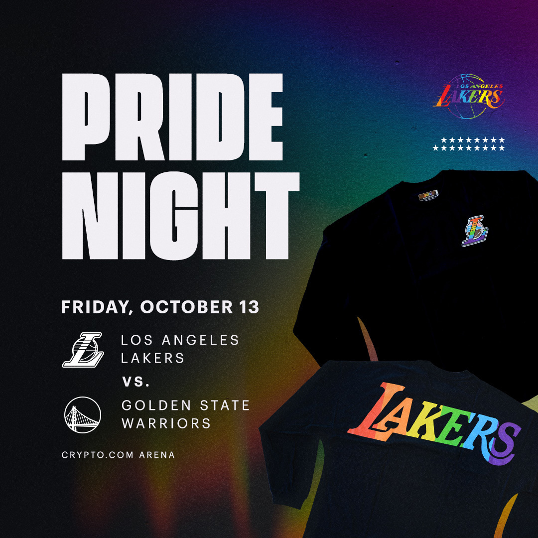 Lakers Nation on X: #Lakers to host fifth annual Pride Night on