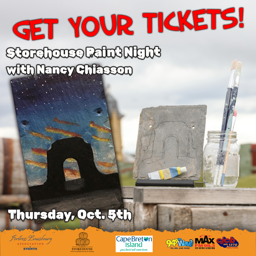 IT IS ALMOST TIME!
Get your tickets now!

fortressoflouisbourg.ca/storehouse-pai…