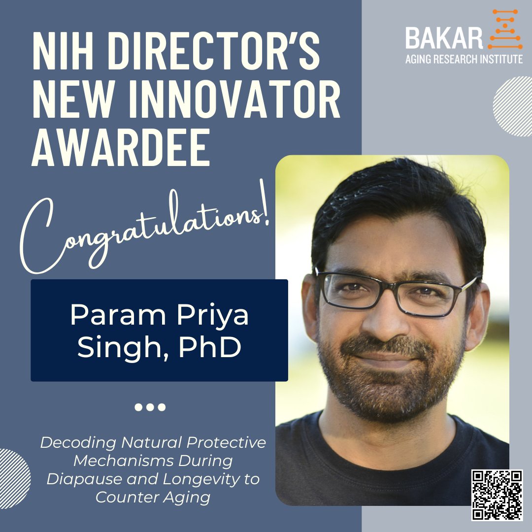 UCSF Bakar Aging Research Institute (@ucsfaging) on Twitter photo We're proud to announce that <a href="/param_p_singh/">Param P Singh</a> and @DrRohitBose are recipients of the @NIHDirector's New Innovator Award! This award is given to exceptionally innovative early-stage investigators. bit.ly/3rEDpzT #NIHHighRisk We're proud to announce that <a href="/param_p_singh/">Param P Singh</a> and @DrRohitBose are recipients of the @NIHDirector's New Innovator Award! This award is given to exceptionally innovative early-stage investigators. bit.ly/3rEDpzT #NIHHighRisk