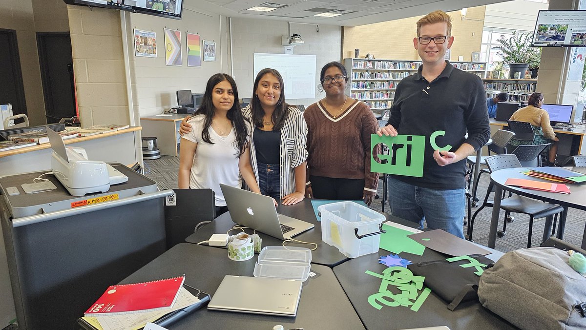 Students being instructed on using a Cricut (computerized cutter) to produce displays celebrating the Board's Heritages and Awareness months. <a href="/castlebrookess/">CastlebrookeSS</a>
