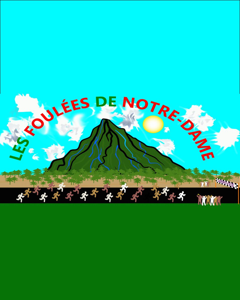 InfernoArtsProd's tweet photo. Les #foulées De #notredame #logo . The story behind this logo is #running #competition especially for #kids . The #creator of the first logo is #unknown followed by IAP. https://t.co/Dmj6usPfzv