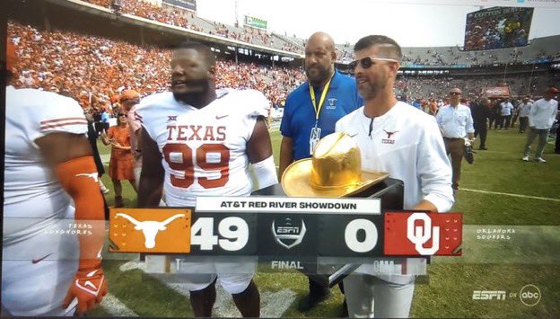 It has been 725 Days since OU has scored a point against Texas…