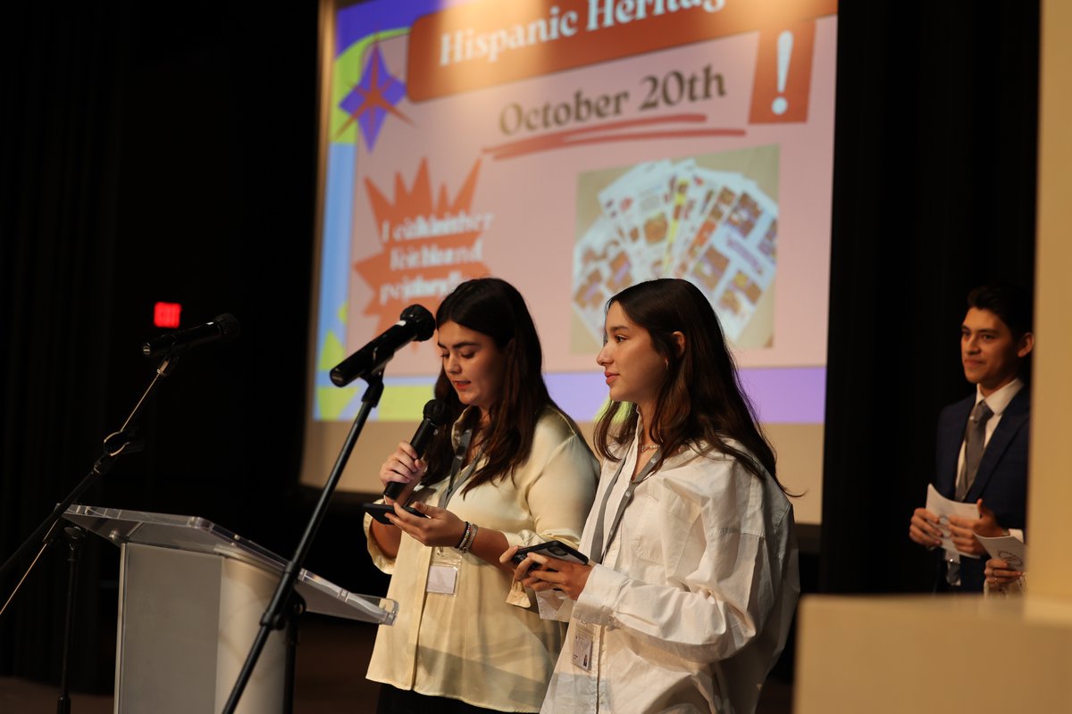BISHouston's tweet image. We're proud to celebrate our international diversity.
Its Hispanic Heritage Month, in celebration our Year 12 #naeachievers are shining a light on the celebration. #secondaryassembly #BISHouston #naecreateyourfuture #HispanicHeritageMonth